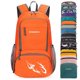 thumbnail image 1 of Mochila FENGDONG ligera a prueba de agua de 35 litros para viajes, color naranja, 1 of 6