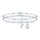 thumbnail image 1 of Pulsera Ursteel Silver Tobilleras con Cadena en Capas con Inicial G, 1 of 7