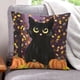 thumbnail image 1 of Black Cat Party Fundas de almohada de terciopelo con tema, regalos de funda de almohada, decoración para el hogar, cojín de lanzar, regalo de cumpleaños para fans y parejas.50*50cm., 1 of 6