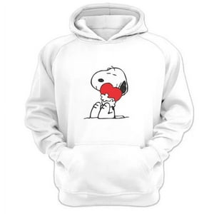 Genérico - Polerón Canguro Snoopy Blanco Talla Xl Unisex