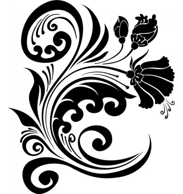 Rienda Libre Graphics - Decomural Floral Corner Flowers Trees Ws-18067