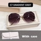 thumbnail image 1 of Fashion Sunglasses Women Metal Female UV400 Vintage Ladies Stylish Design Oversized Square Sunglasses For Women, 1 of 3