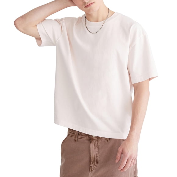 Camiseta Aeropostale, corte cuadrado, cuello redondo, color malva, tiza, XL