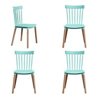 Vitelio - Pack 4 Sillas De Comedor Windsor Turquesa
