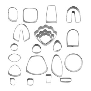 Magideal - 21X Cortadores De Arcilla Polimérica De Material Acero Inoxidable Fabricación De Joyas Anillos Colgantes De Gota Tapones Para Los Oídos Hechos