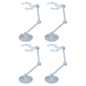 Genérico - 4X Clear Doll Model Support Stand Soporte De Figura De Acción Para 1/144 Toy Hg/Rg/Sd Blanco