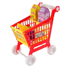 Bothyi - Juego De Carrito De Compras Para Niños Con Accesorio De Juego De Simulación, Juguetes De Almacenamiento De Escritorio, Color Rojo