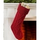thumbnail image 2 of Medias navideñas grandes de punto de 45 cm para colgar en la chimenea, ideales para decorar las fiestas familiares (burdeos, marfil, 6 unidades), 2 of 5