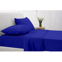 Genérico - Juego Sabanas Unicolor 1.5 Plaza Color Azul Marino