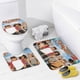 thumbnail image 4 of El sandlot-theme 4-Piece Shower Curtain Set with Rugs, Waterproof Bathroom Decor Set Includes Bath Mat, U-Shaped Rug, Toilet Lid Cover and Curtain with Hooks, 4 of 6