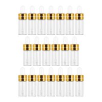 Magideal - 20 Piezas Botellas Cuentagotas De Vidrio Vacías Con Cuentagotas Viales Dispensadores Recargables Para Aceites De Perfume Extracto Líquido Aceite Para , Oro 3Ml