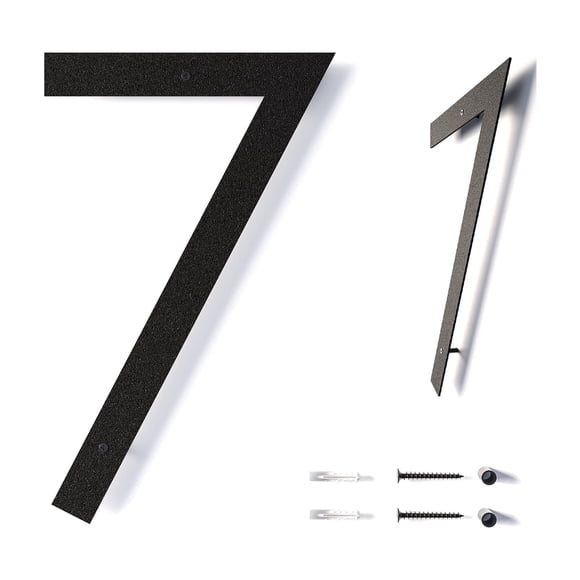 Números para casa REINCARVATION de metal negro de 30 cm, resistentes al óxido