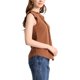 thumbnail image 4 of INSPIRE CHIC Blusas sin mangas para mujer de regreso a clases, blusas de trabajo con volantes y pliegues, tops elegantes marrón XL, 4 of 7