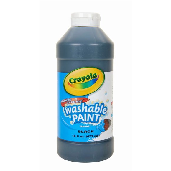 Paint Crayola, lavable, color negro, 473 ml