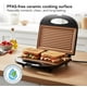 thumbnail image 2 of Parrilla eléctrica para panini OVENTE GP0110CO de cobre 750W, 2 of 9