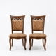 thumbnail image 1 of Pack x2 Sillas de Comedor Asiento en Tela con Madera Color Caoba, 1 of 3