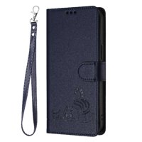 Funda Tipo Cartera Foxdock Para T-Mobile Revvl 6X 5G Con Soporte, Ranuras, Rfid, Diseño De Gato