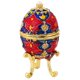 thumbnail image 2 of Caja De Joyería De Huevo De Pascua De Esmalte Rojo Fabergé Contenedor De Almacenamiento De Anillo De Bodas, 2 of 3