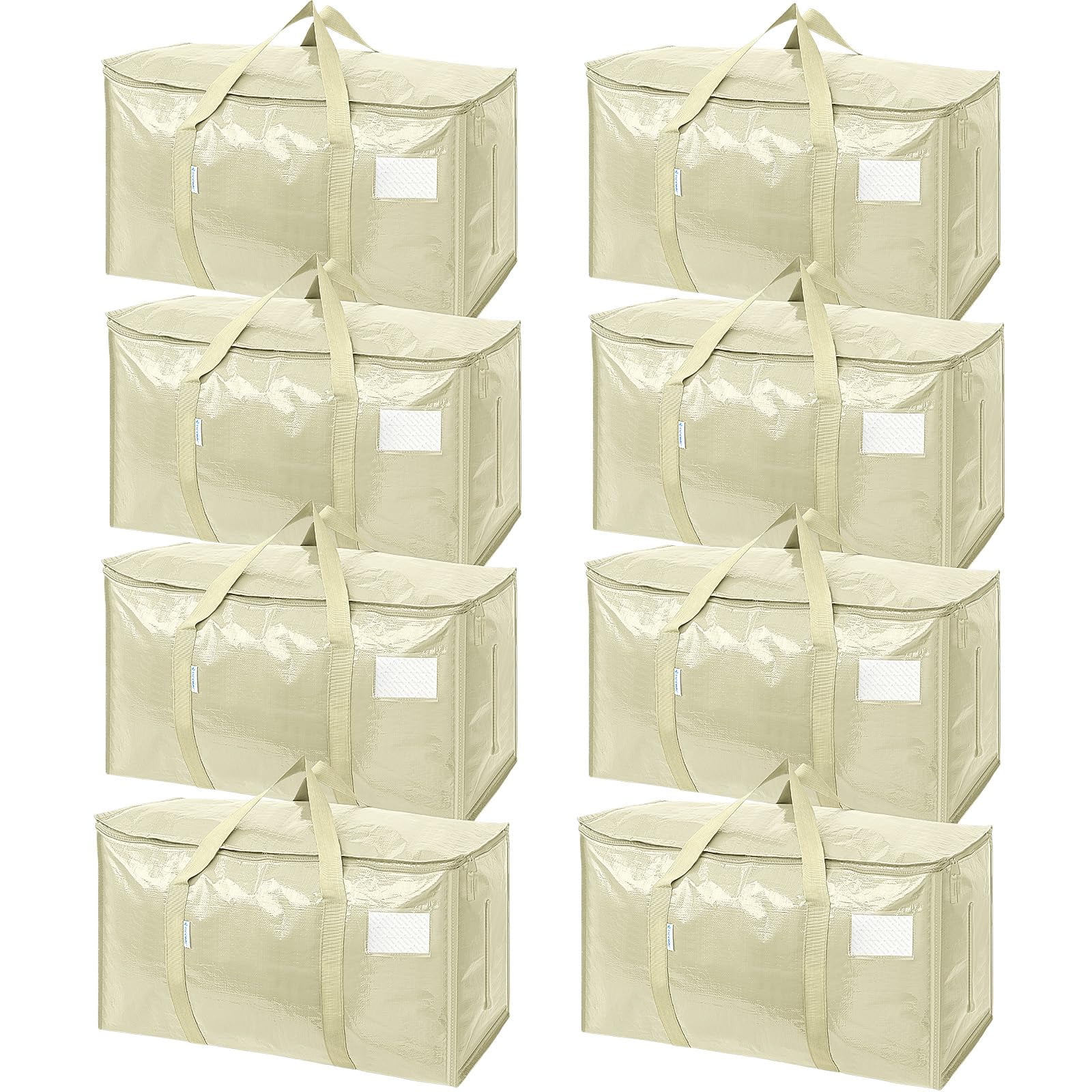 Bolsas De Almacenamiento Ticonn 8 Unidades Extra Grandes 69x36x38 Cm Crema