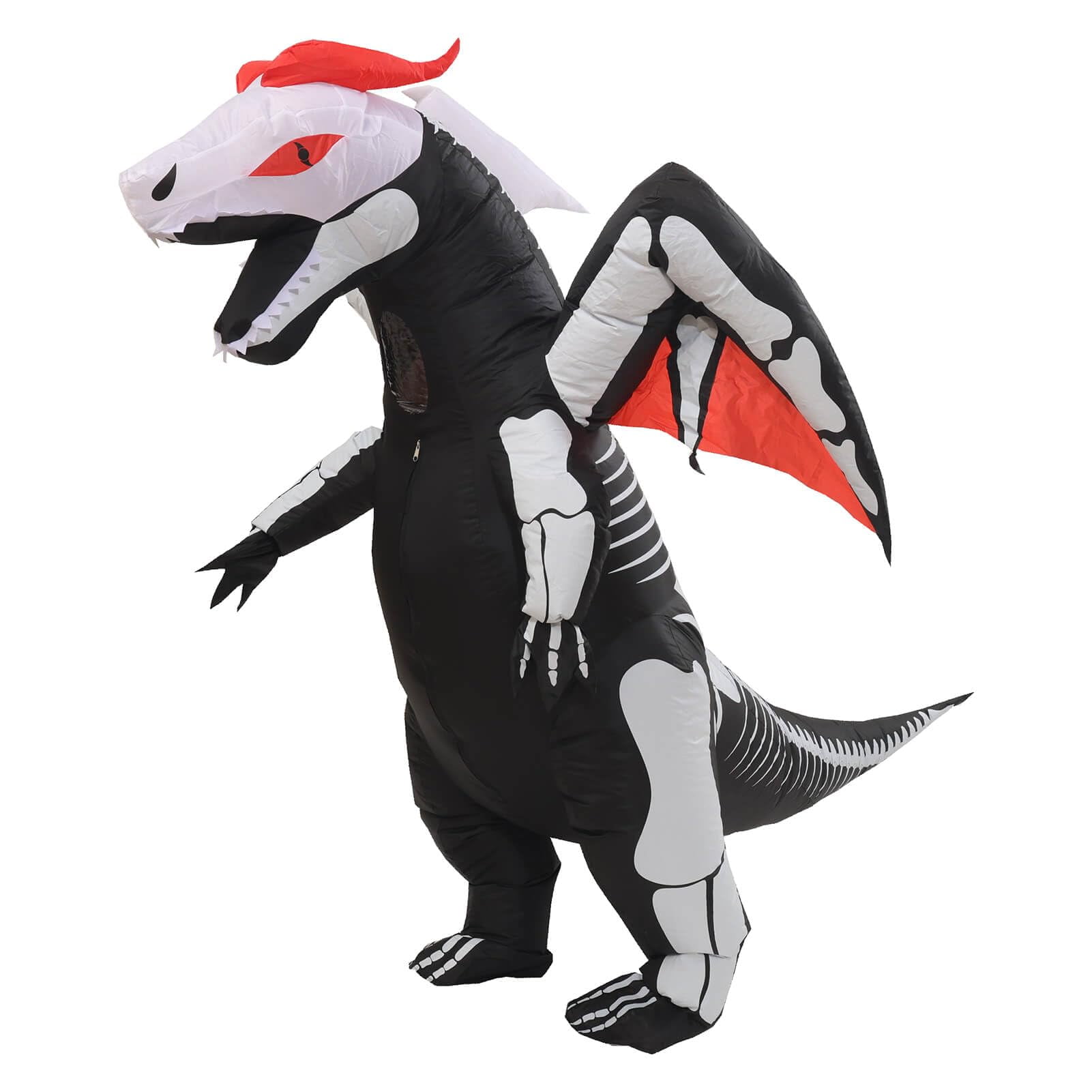 Disfraz Inflable De Esqueleto De Dinosaurio Aiwendish Para Niños De 8 A 12 Años