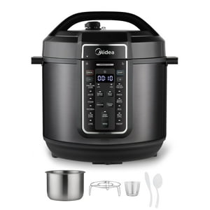 Olla A Presión Eléctrica Midea 8L 12 En 1 De Acero Inoxidable