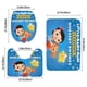 thumbnail image 3 of Little Baby Bum Juego de 3 alfombras de baño de coral fleece: tapete de baño + alfombra de inodoro en forma de U + funda de tapa de inodoro en forma de O, 3 of 6