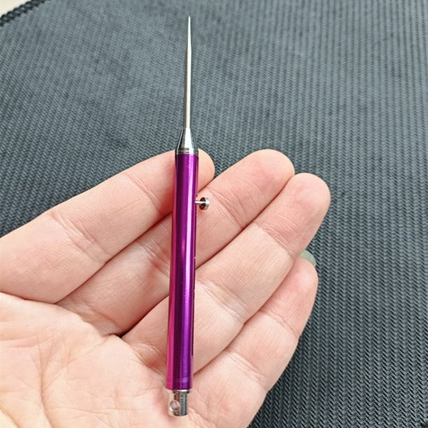 Titanium Alloy Retractable Toothpick Key Chain Pendant - Your Ultimate Self-defense and Tooth Cleaning Tool on the Go!