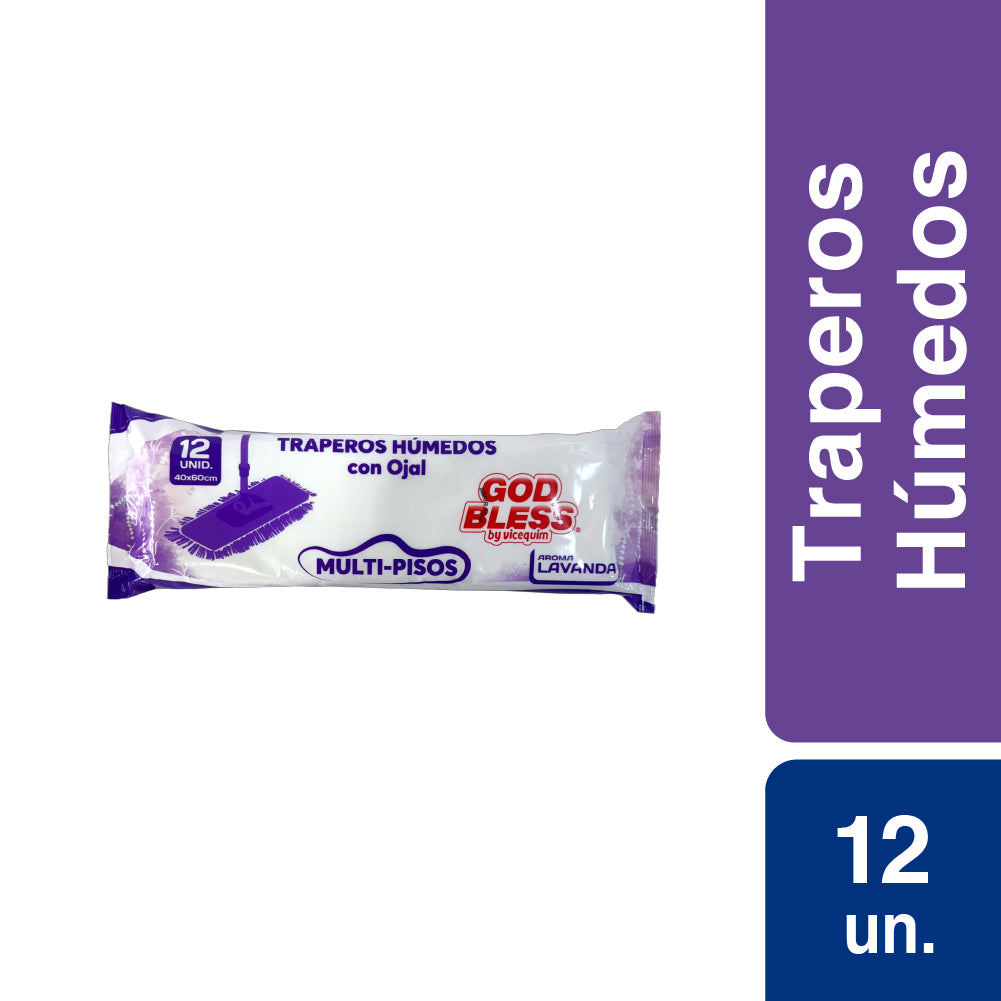 Godbless - Trapero Humedo Para Piso Multiuso Lavanda