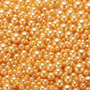Perlas Falsas Uxcell Abs Dorado 3-8Mm 900 Piezas