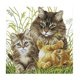 thumbnail image 2 of Kit De Bordado De Punto De Cruz Estampado Con Costura De Bricolaje Patrón De Gato 14ct 34x34cm, 2 of 5