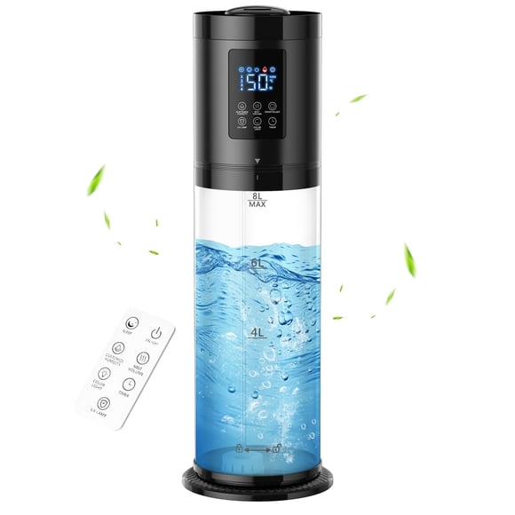 Humidificador Nexva 8L para dormitorio, cobertura de 500 pies cuadrados, 60 horas de funcionamiento