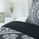 thumbnail image 4 of REGALWOVEN Juego de Cama de 3 Piezas con 2 Fundas de Almohada, Negro King, 4 of 6