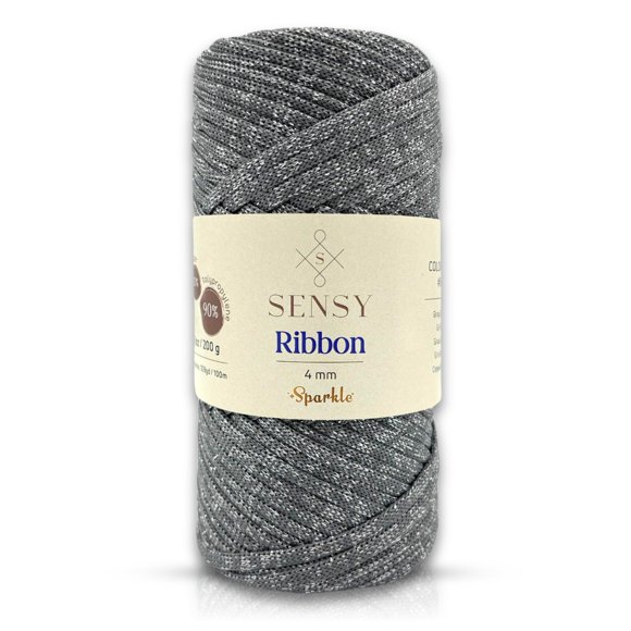 Hilo S SENSY 4 mm Cinta Brillante Gris 100 m