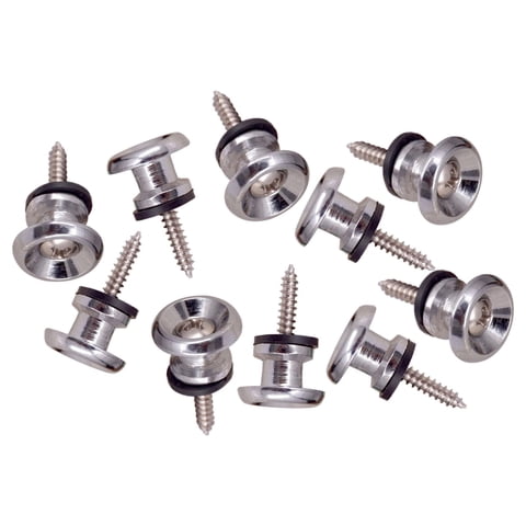 Bothyi - 10 Pines De Bloqueo Para Correa De Guitarra, Clavija Para Guitarra Eléctrica Acústica, Ukelele, Bajo, Plateado