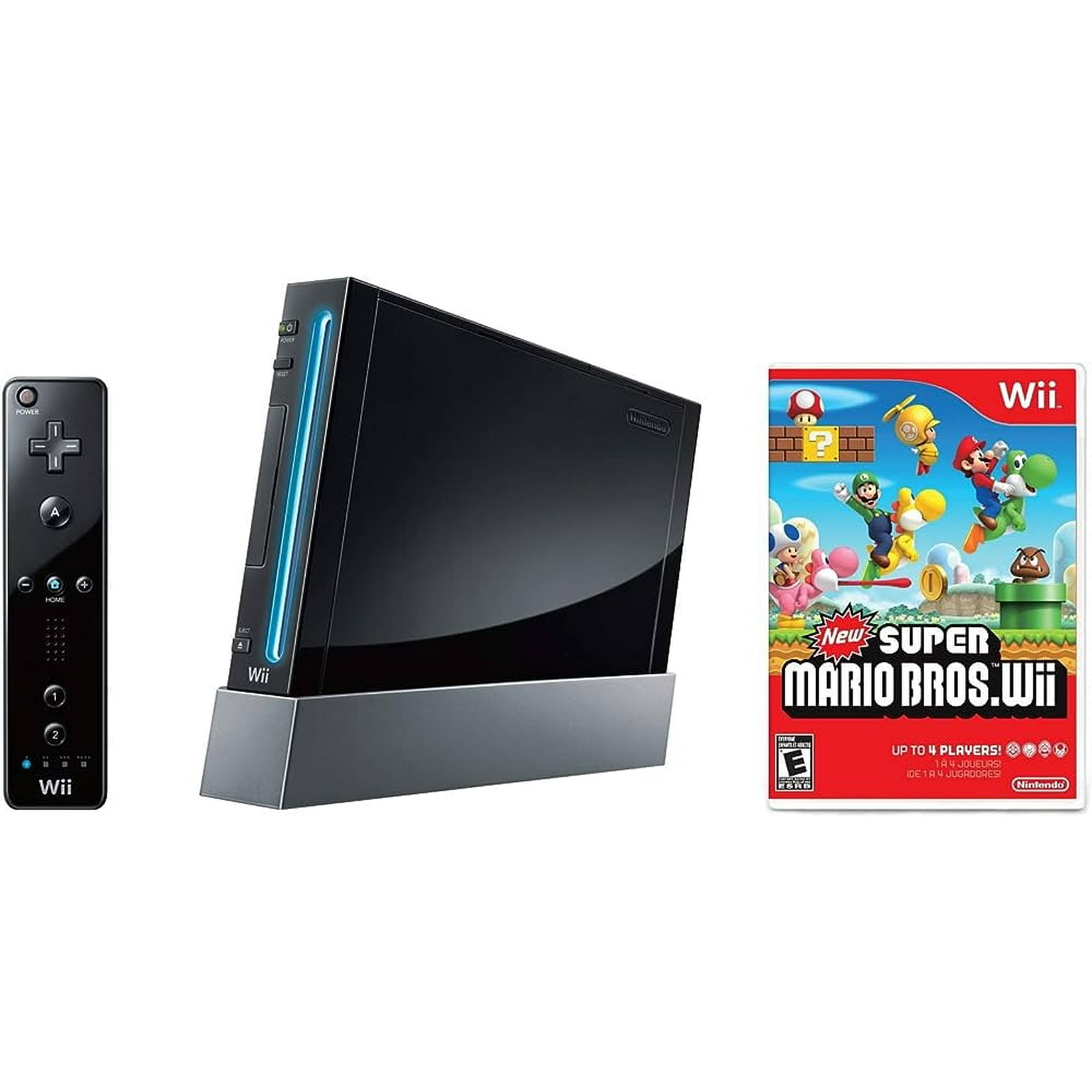 Consola Nintendo Wii Negra 1 Mando New Super Mario Bros Wii Usado