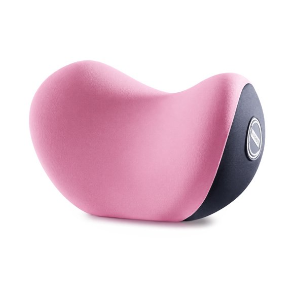 REGALWOVEN Almohada de Cuello Almohada de Viaje Soporte Cervical de Algodón para Viajes en Coche Melocotón Rosa 12.2x5.2x7.7 pulgadas