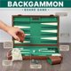 thumbnail image 5 of Set de Backgammon Queensell con Tacto de Piel Sintética de 38 cm y 32 Fichas, 5 of 9