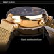 thumbnail image 5 of Relojes Mecánicos Correa de Acero Inoxidable Puntero de Acero Inoxidable Creativo Diseño de Patrón Hueco de Cielo Estrellado Decoración de Diamantes de Imitación, 5 of 9