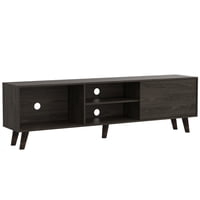 Fmfurniture - Rack Tv 70"" 1 Puerta Fm-015O Café Oscuro