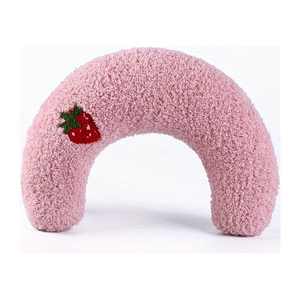 Cat Toy Pillow U-shaped Protective Pet Pillow Dog Cat Pillow Mat Stuffed Chew Toy