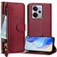 thumbnail image 1 of FOXDOCK Funda Tipo Cartera para Tecno Camon 50 Pro 4G Cuero PU con Cremallera y Correa de Muñeca, Ranuras para Tarjetas, Soporte Plegable, Cierre Magnético, 1 of 5