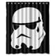 thumbnail image 1 of Cortina de ducha de soldado de asalto de Star Wars con estampado en blanco y negro, juego de cortina de baño con ganchos, tamaño 60 x 72 pulgadas, 1 of 3