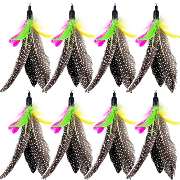 Juguetes de plumas para gatos TIENAILING, 8 repuestos