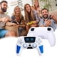 thumbnail image 4 of Compatible con PS5 Controller Silicone Handle Cover with Touchpad Sticker Anti-Slip Sweat-Proof Protective Grip-Blanco Azul, 4 of 6