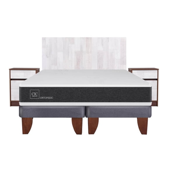 Cama Europea Europea New Ortopedic 2P Bd Legno S 2 Plaza Base Dividida