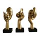 thumbnail image 2 of 3 Uds Estatuas De Pensador Figuras Modernas De Resina Para Estante Sala De Estar Decoración Del Hogar Dorado, 2 of 5