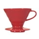 thumbnail image 1 of Gotero de café Hario V60, cerámica, tamaño 02, 1-4 tazas, rojo, 1 of 6