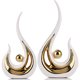 thumbnail image 1 of Figura Decorativa Cerámica XMGZQ 2 piezas 28 cm Blanco Oro, 1 of 3