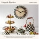 thumbnail image 3 of Reloj de pared MACKENZIE-CHILDS 30 cm negro y blanco a cuadros, 3 of 6