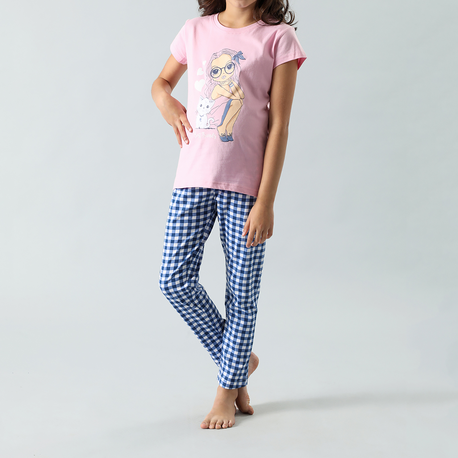 Pijama 2P M/Corta + Pantalón Flores Mujer 33053-13